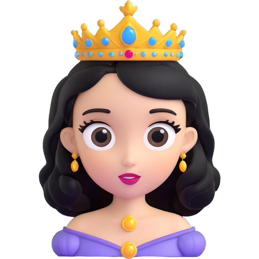 Disney princess face with big eyes emoji