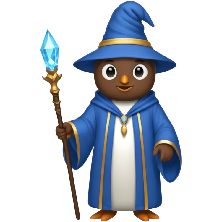 Penguin Wizard emoji