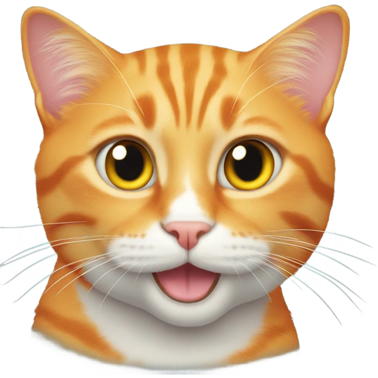 orange cat with an AR emoji