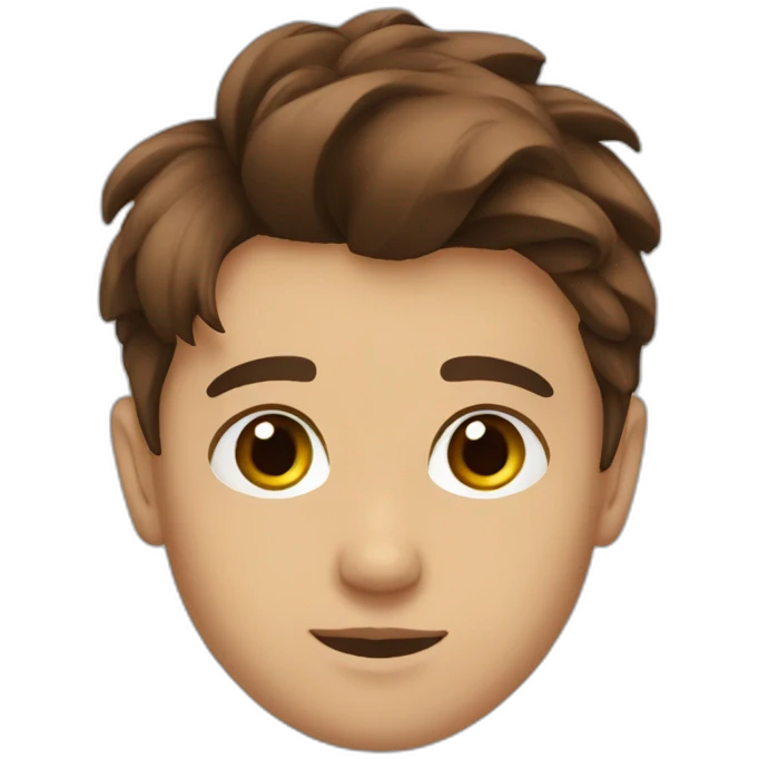 Brown hair Mykyta Viktor  emoji