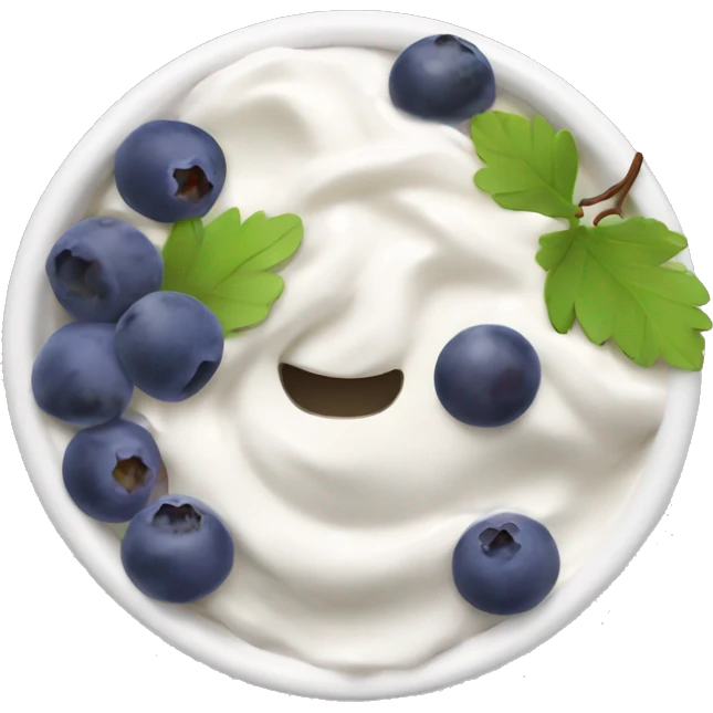 yoghurt bowl with grapes and blueberries emoji