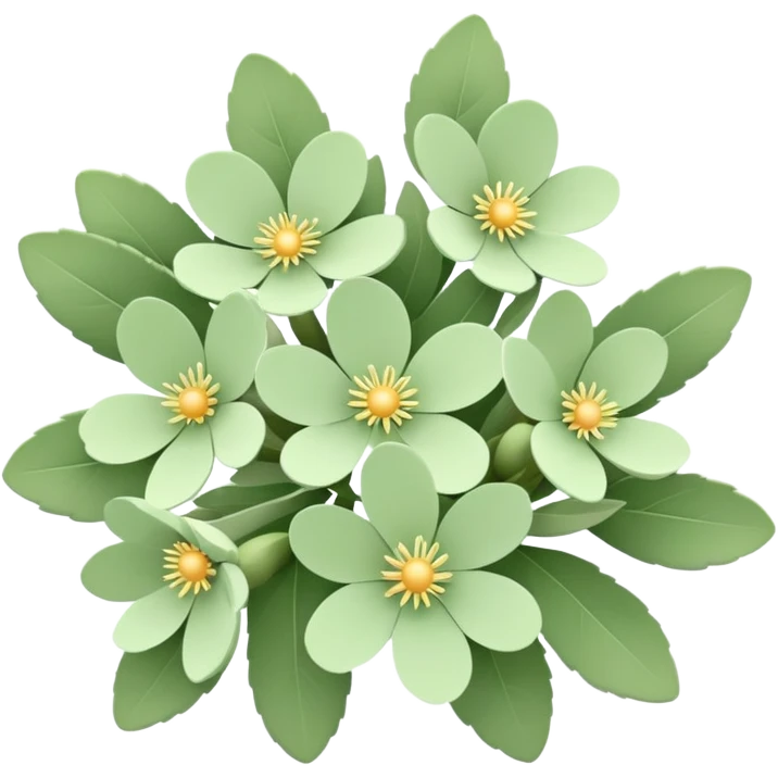 Sage green flowers emoji