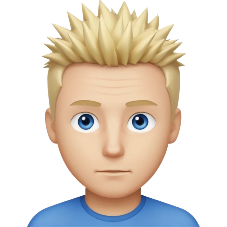white man short spike hair blond emoji