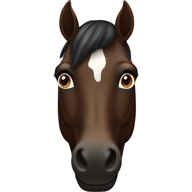 dark brown horse  emoji