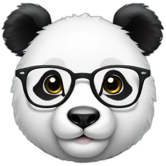 Cute panda with specs emoji