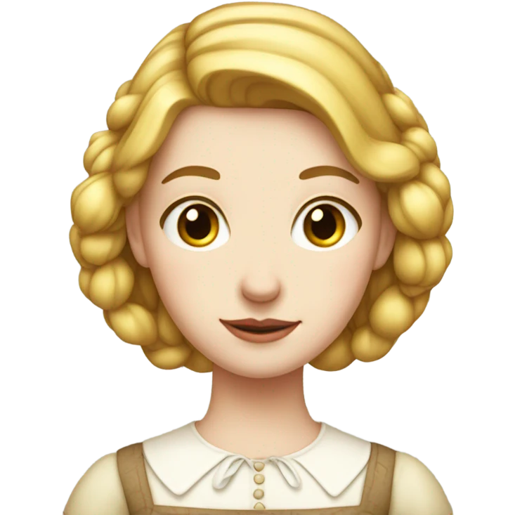 Pale Milkmaid dress girl portrait  emoji