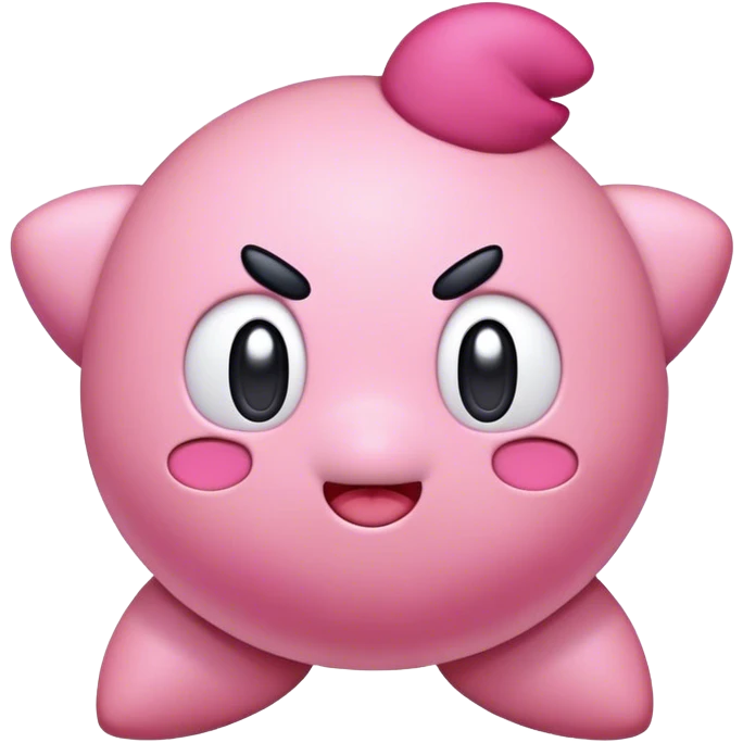 Kirby with smashbyrger emoji