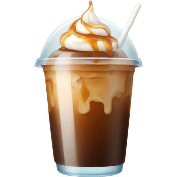 Iced coffee with caramel  emoji