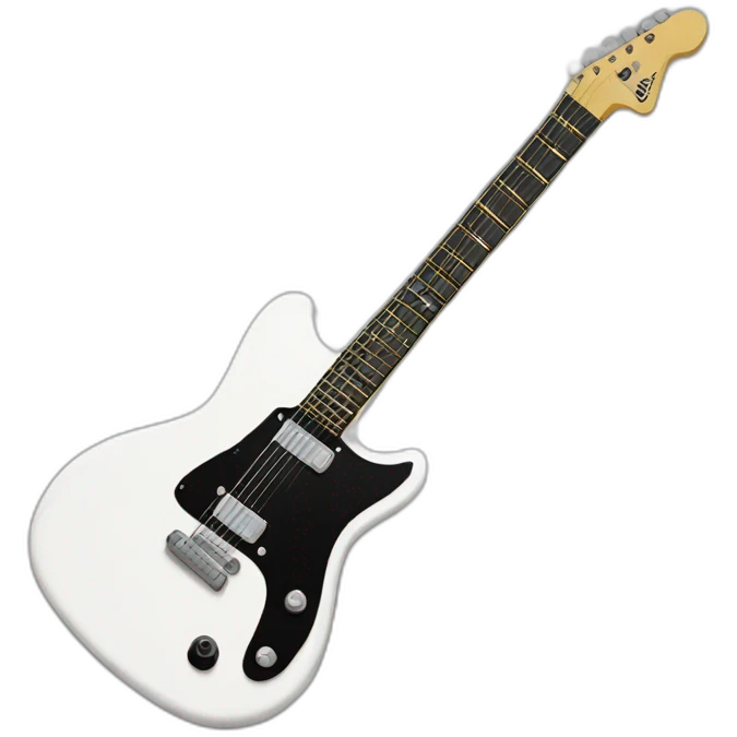 white electric guitar emoji