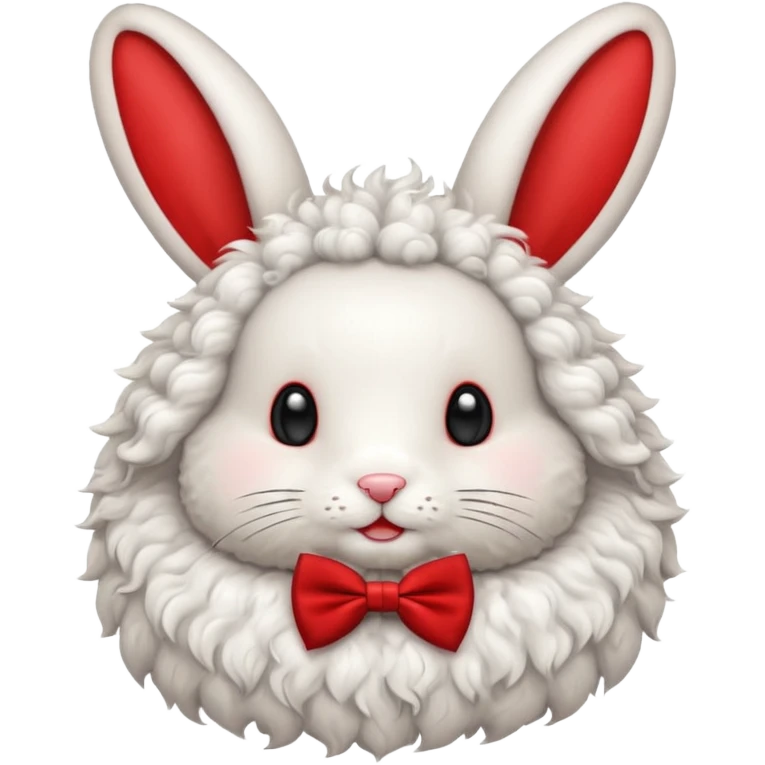 curly bunny with red bowtie emoji