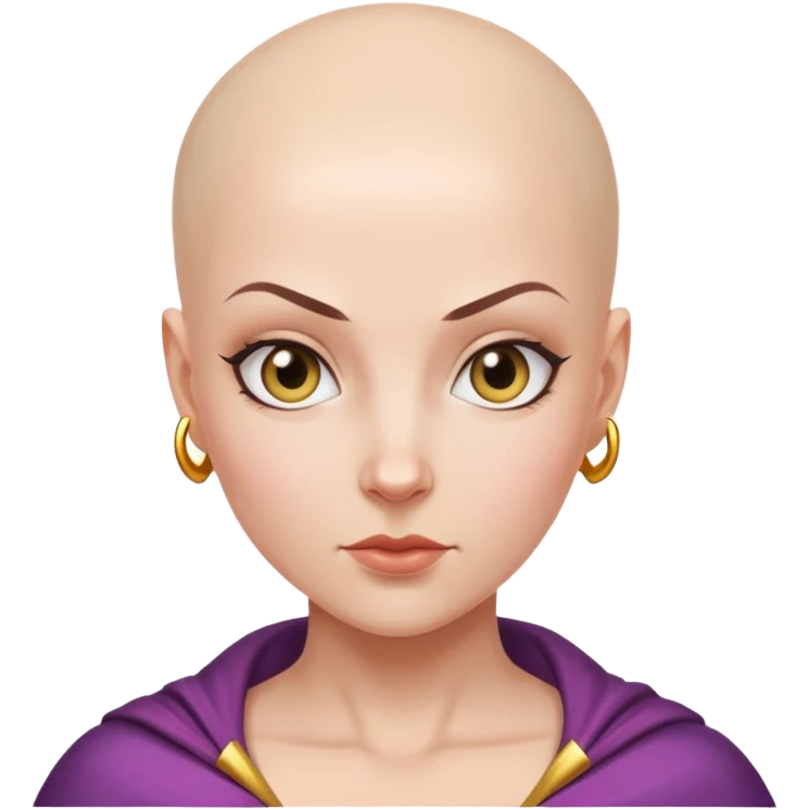 Bald girl with super powers  emoji