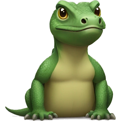 Slightly disappointed komodo emoji