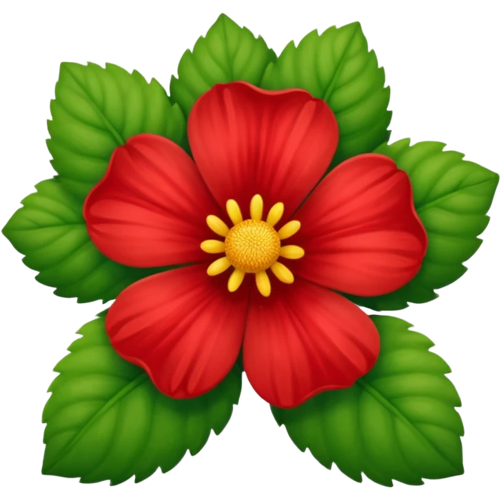 Broto de planta de flor vermelha emoji