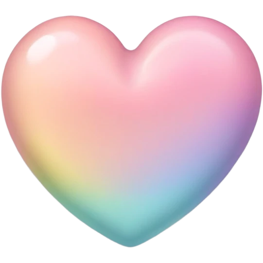 color pastle heart emoji