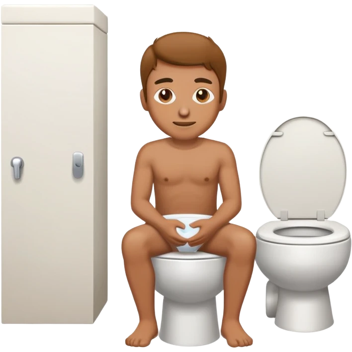 man sitting on toilet emoji