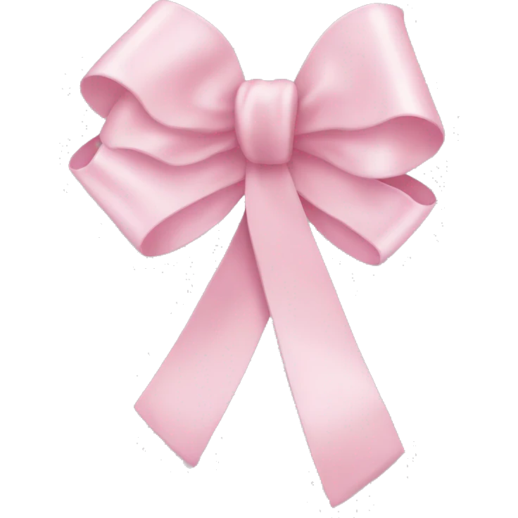 light pink ribbon bow emoji