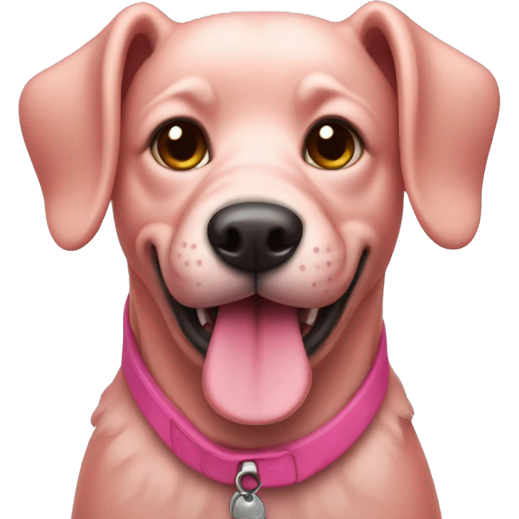 pink dog emoji