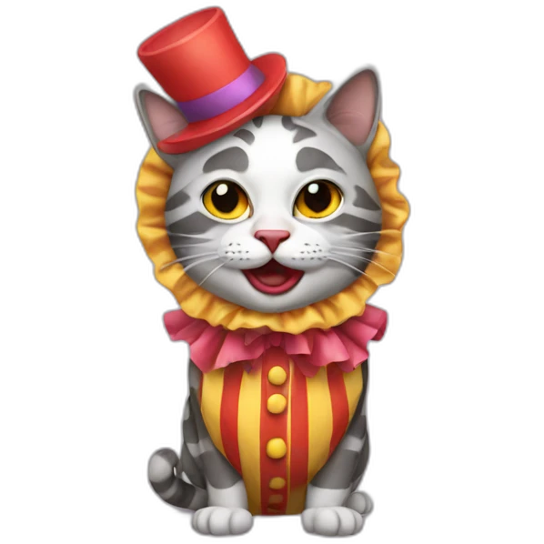 cat in a clown costume emoji