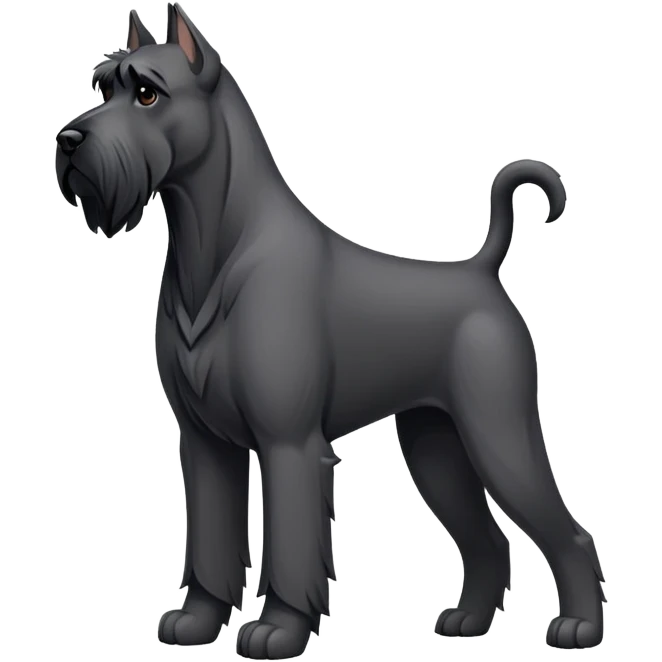 Giant schnauzer docked tail emoji