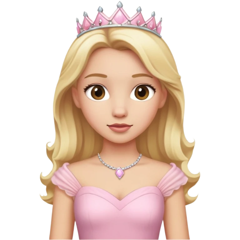 blonde princess with light pink dress emoji