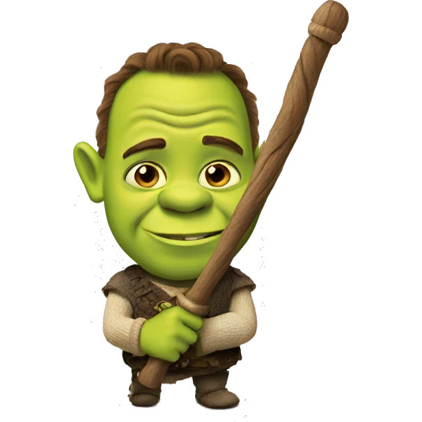 Shrek with wand emoji