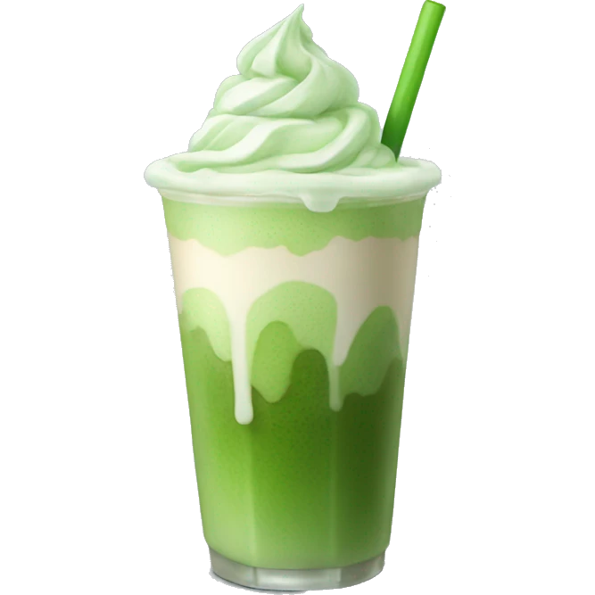 Iced matcha latte emoji