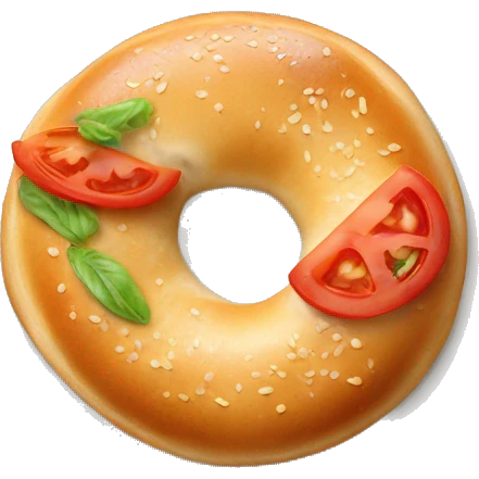 plan bagel with tomato emoji
