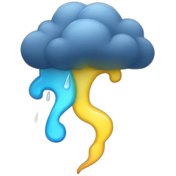 Rain and thunder emoji
