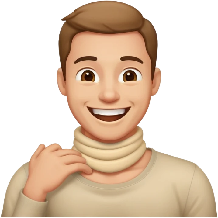 guy holding neck laughing guy  emoji