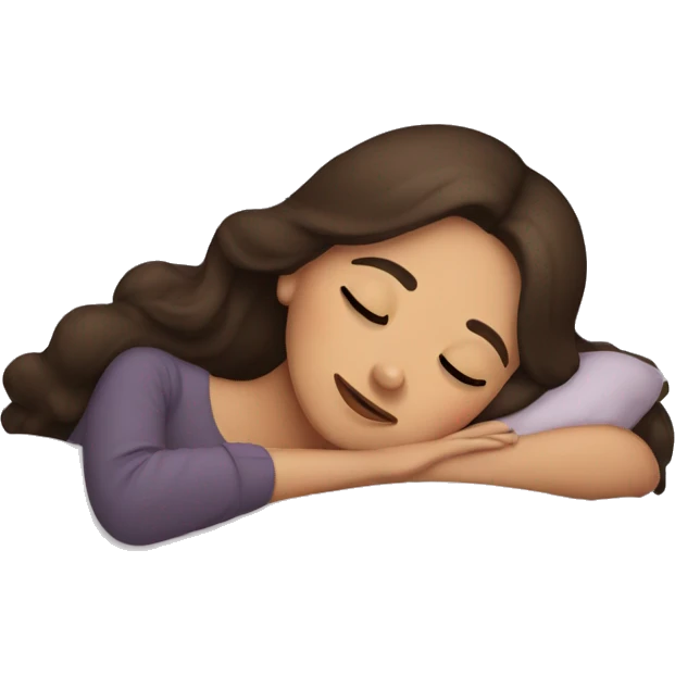 sleeping brunette  emoji
