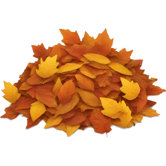 pile of autumn leaves emoji