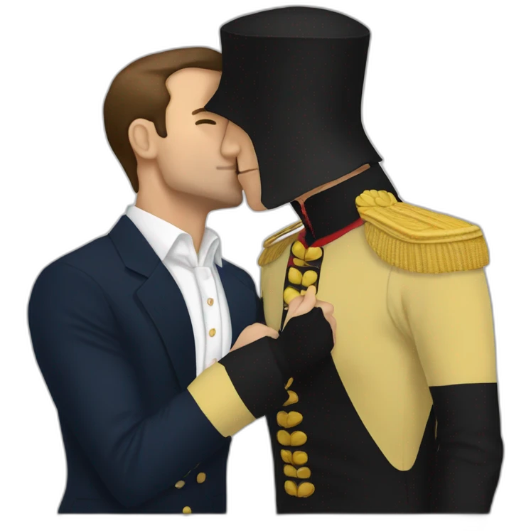 Macron kiss zemour emoji