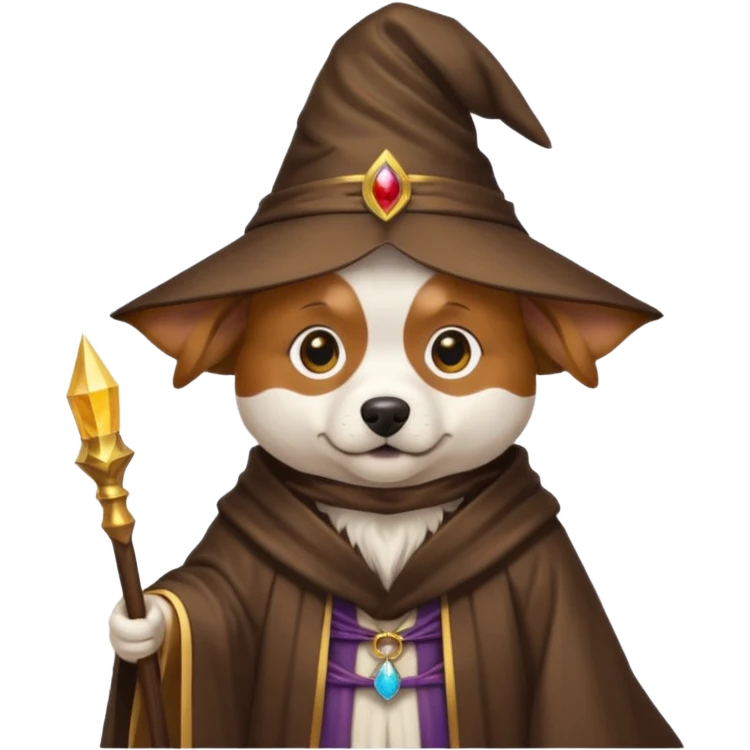 Dog wizard emoji