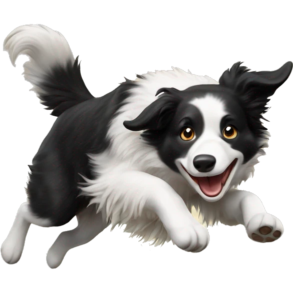 Border collie jumping  emoji