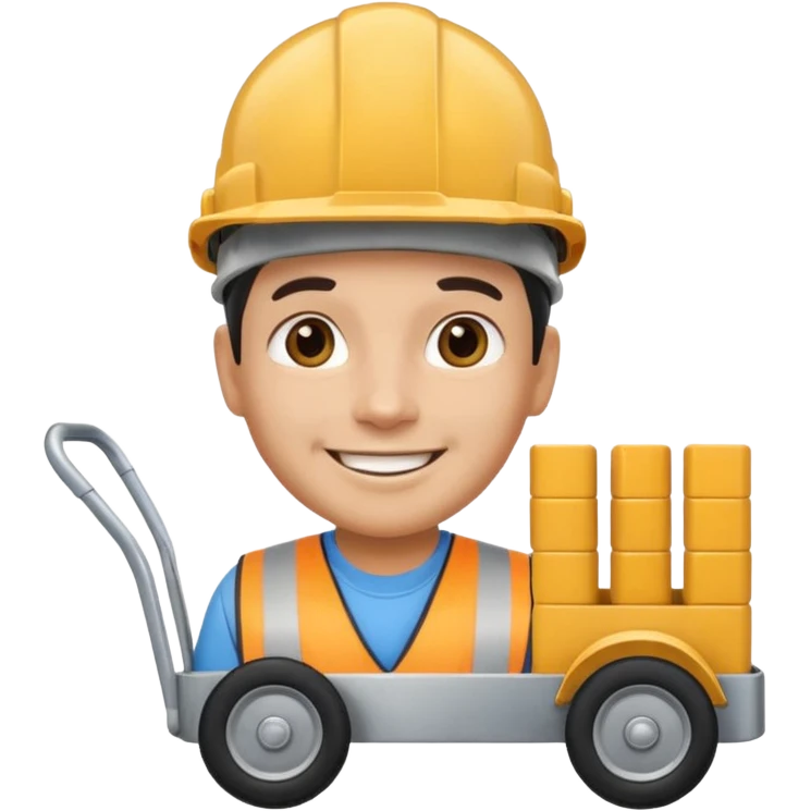 build me a personalized emoji whee it's a smart cart for grocery and a latino looking face that works as jack of all trades or wearing different hants emoji