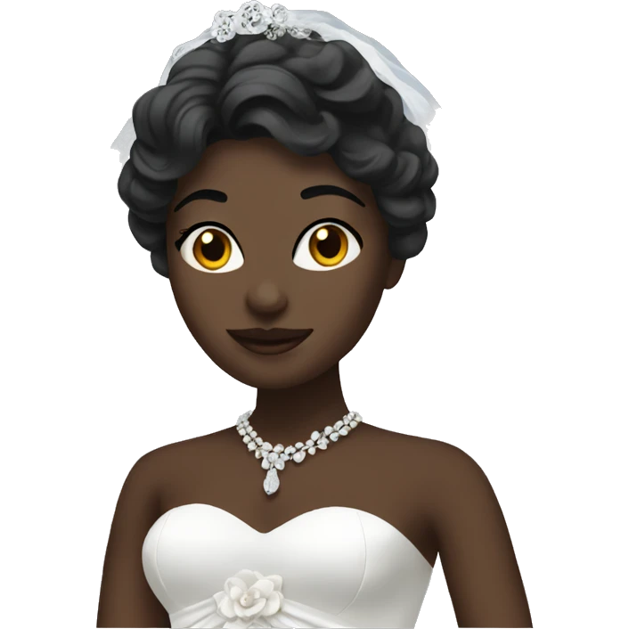 Bride with black veil  emoji