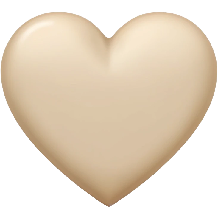 Pale Beige heart  emoji