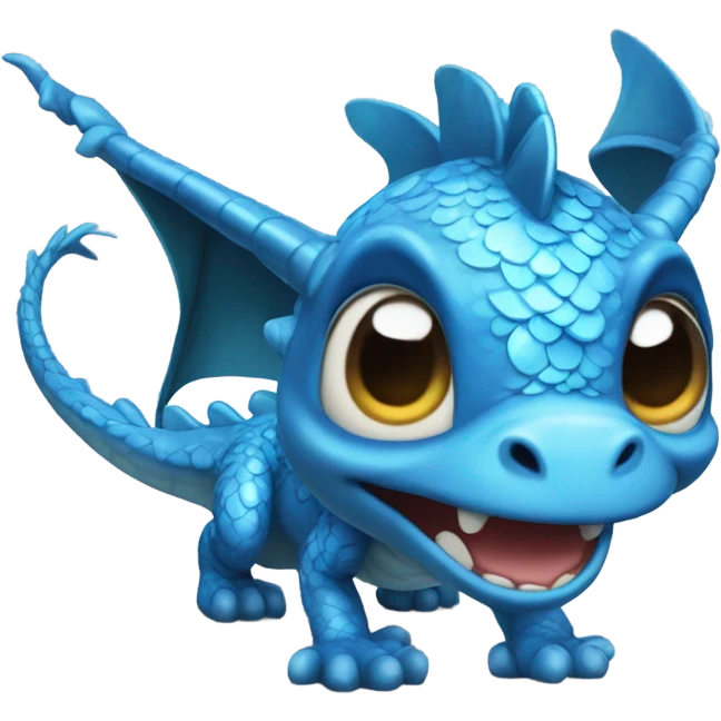 Blue little ddagon emoji