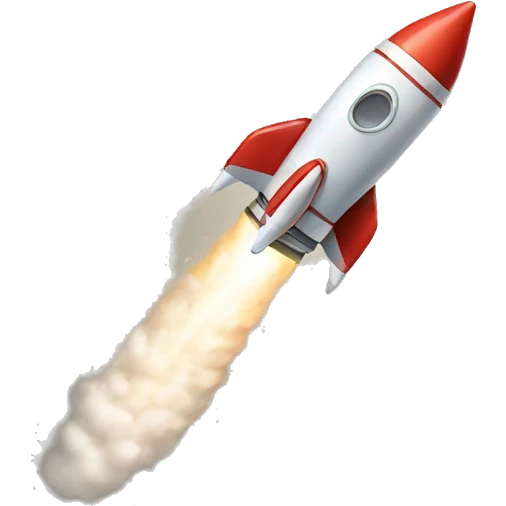 rocket taking off emoji