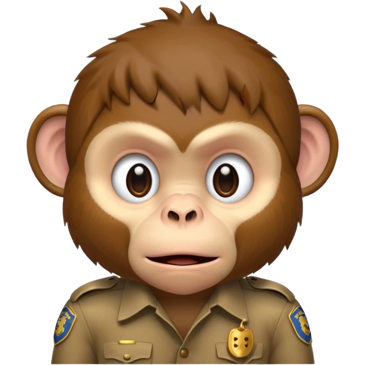 Monkey getting arrested emoji