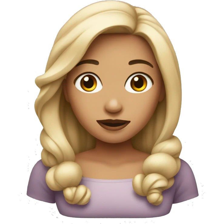 Girl with mac emoji