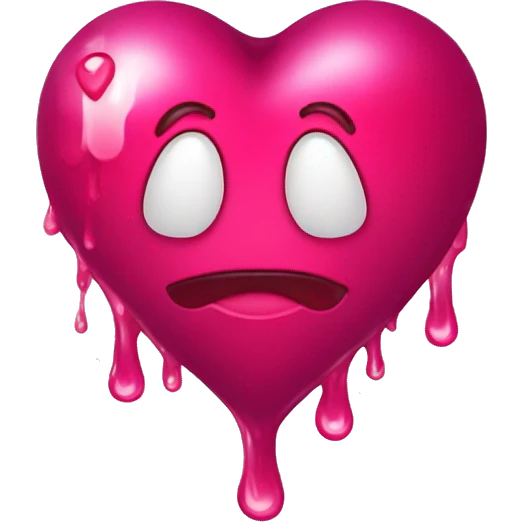 bleeding heart emoji with drops emoji
