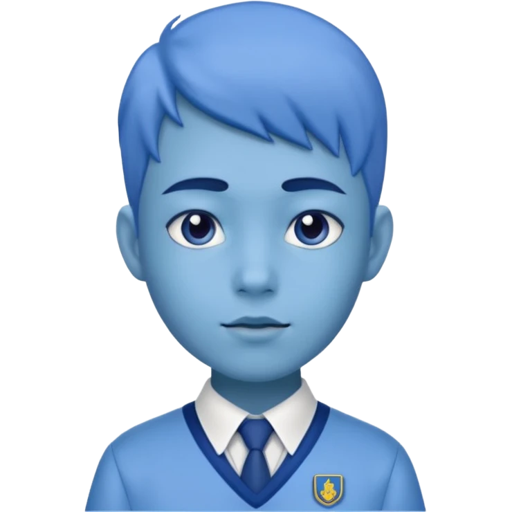blue school emoji