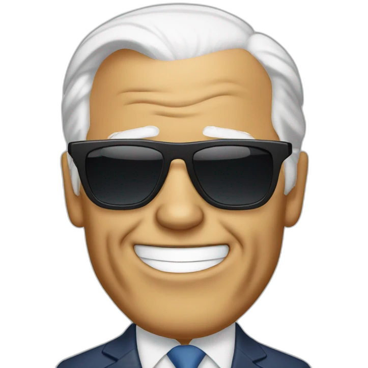 joe biden with sunglasses emoji