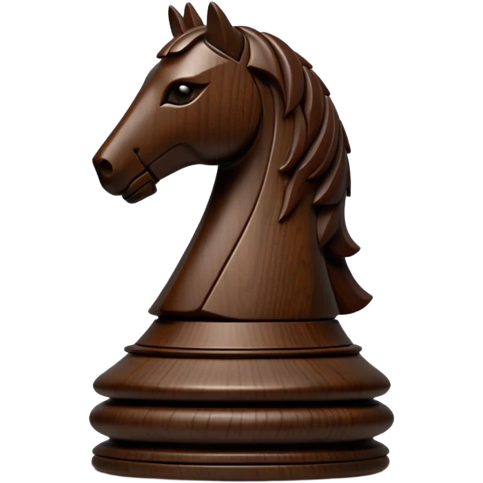 piece of chess knight in dark emoji