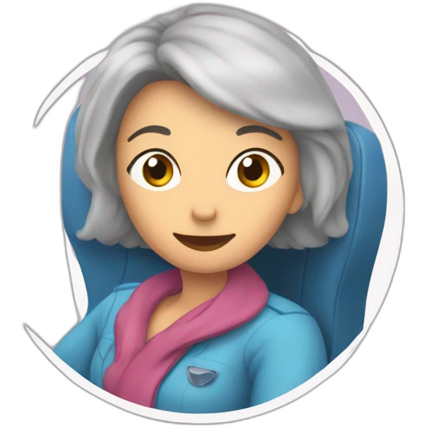 une maman dans un avion emoji