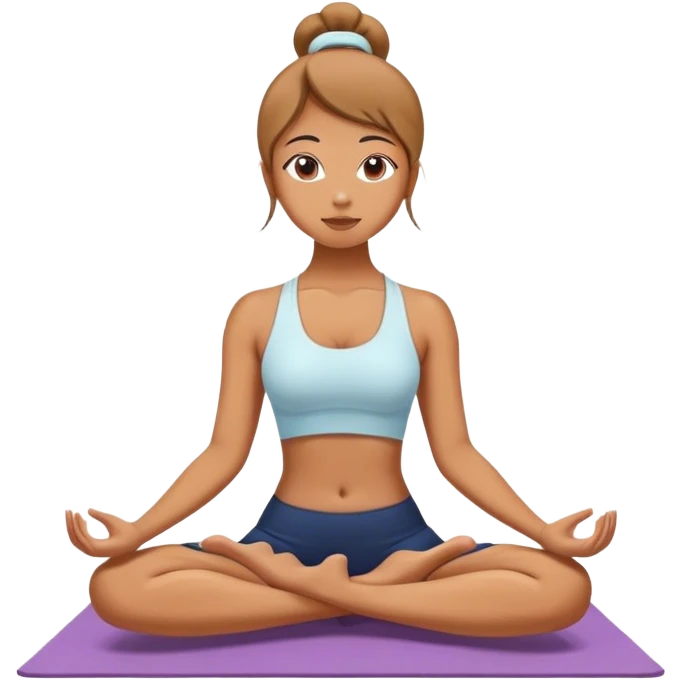 Girl doing yoga emoji