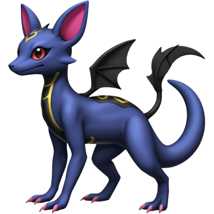 Shiny Salandit-Umbreon-Noibat-Hybrid (Full body) emoji