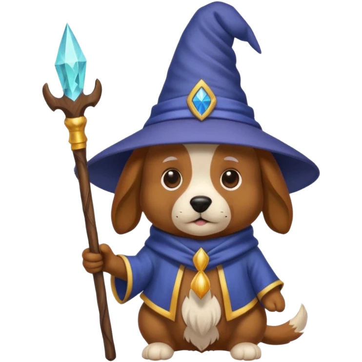 Dog wizard emoji