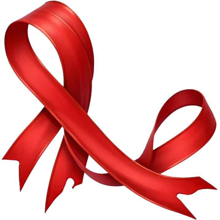 Ribbon with blood emoji